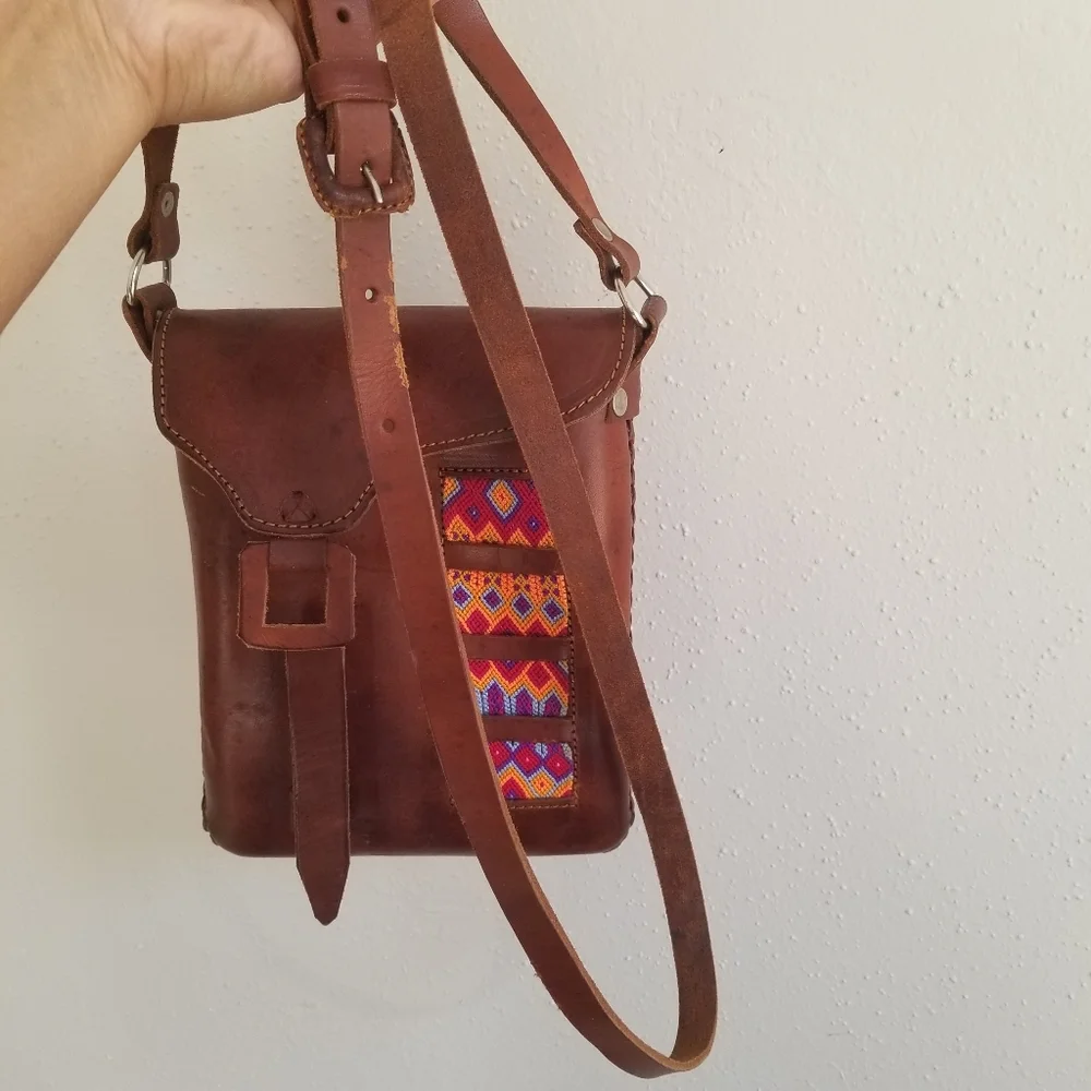 Vintage Handmade Boho Leather Boho Crossbody Southern Style Cowgirl Vibe - Picture 2 of 15